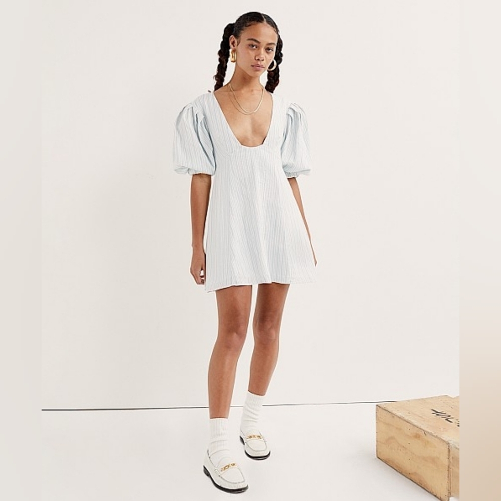 For Love And Lemons Leslie Pinstripe Mini Dress